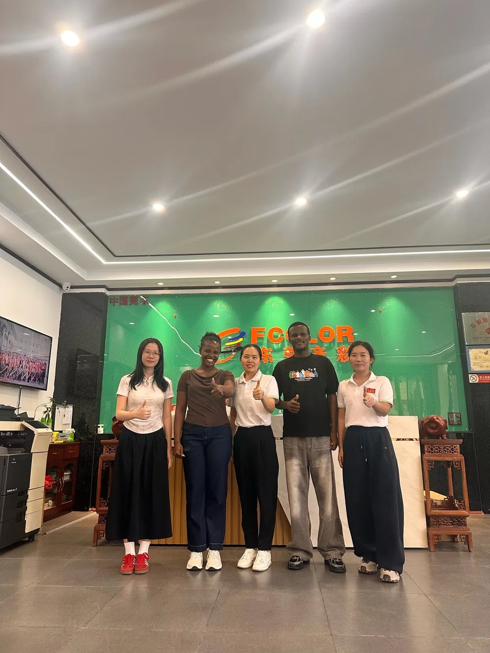 Photo with Belgian customer