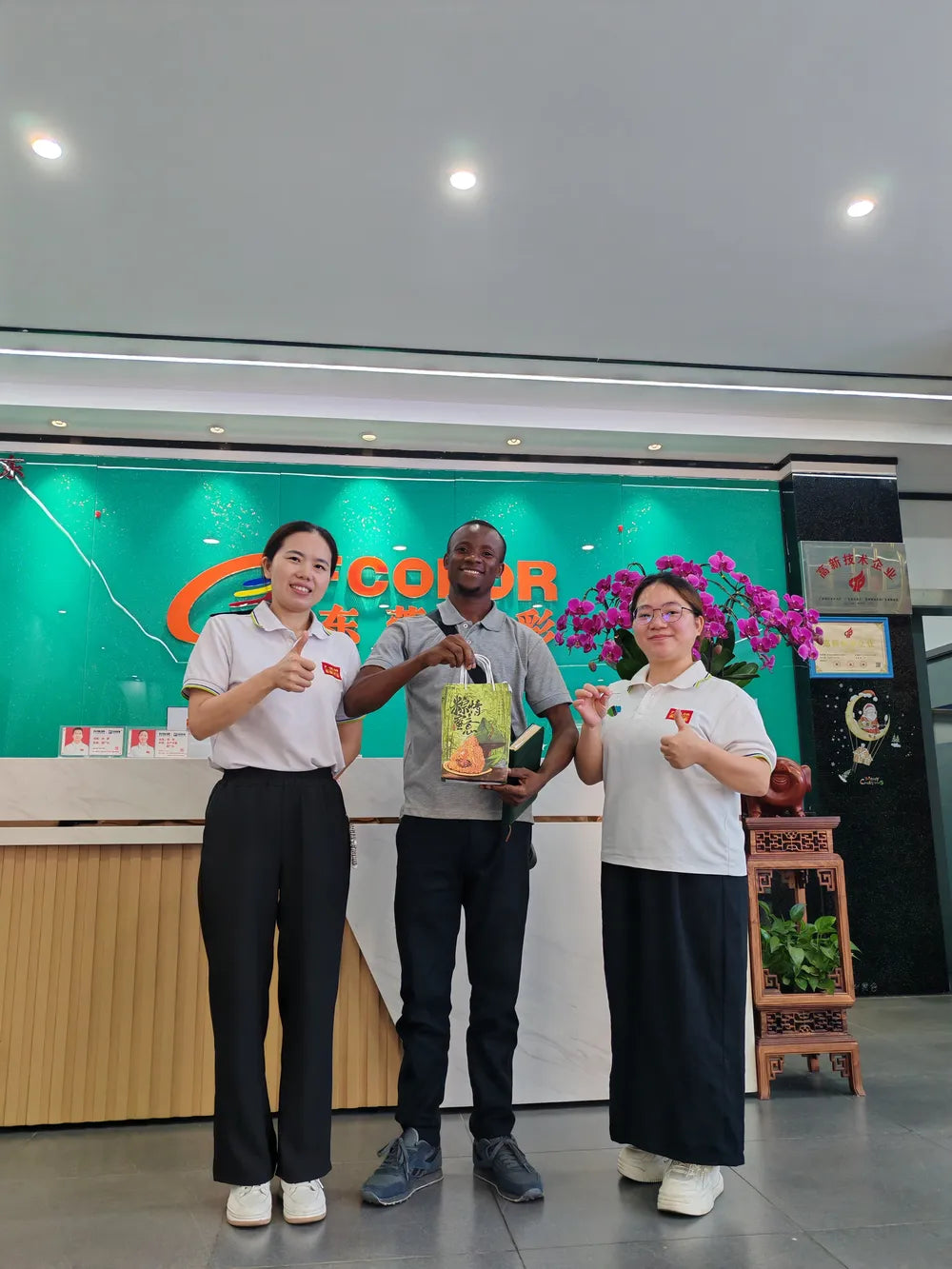 Photo with Bulgarian customer