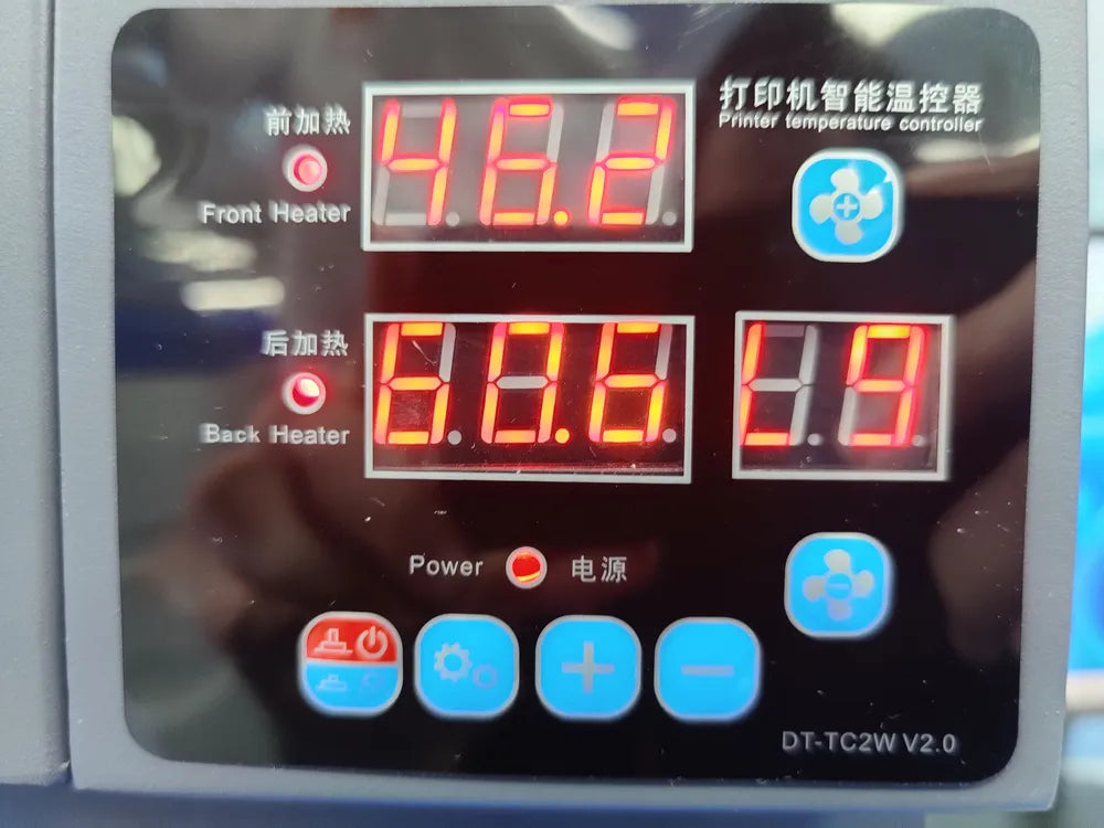 dtf600t printer front and rear heated control panels image