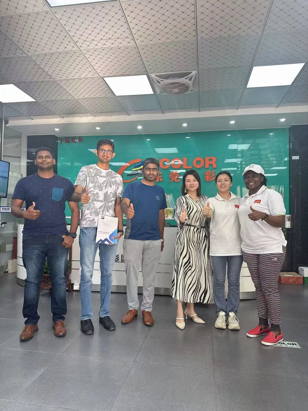 Photo with Indian customer