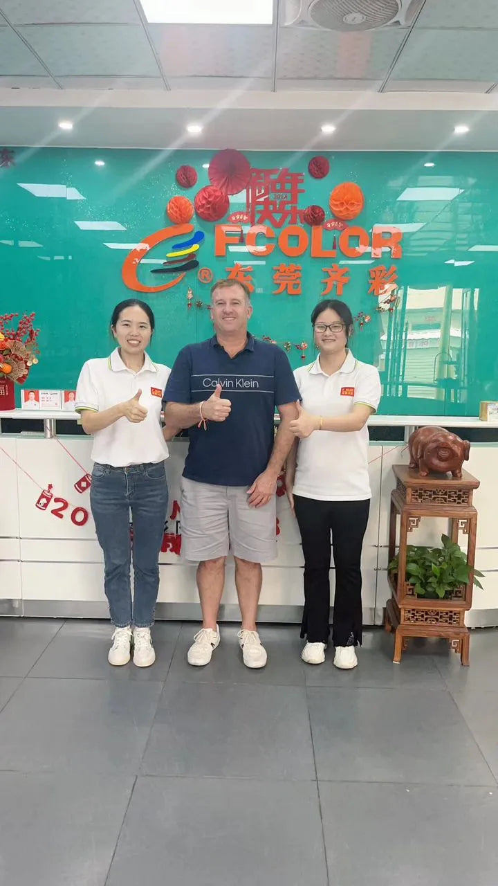 Photo with New Zealand customer