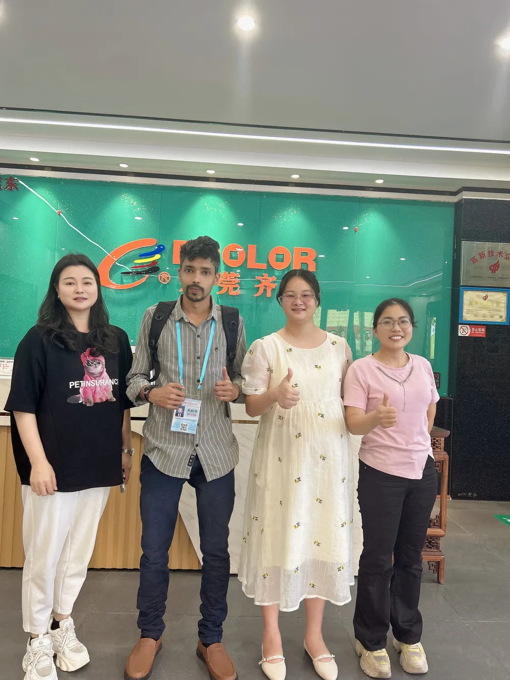 Photo with Norwegian customer