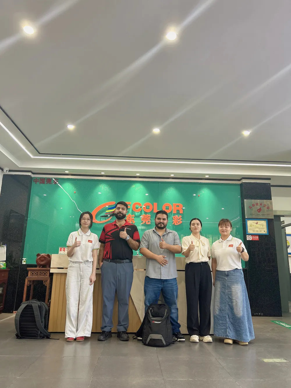 Photo with Romanian customer