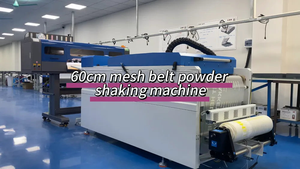 dtf600t printer and 65cm powder shaker video cover