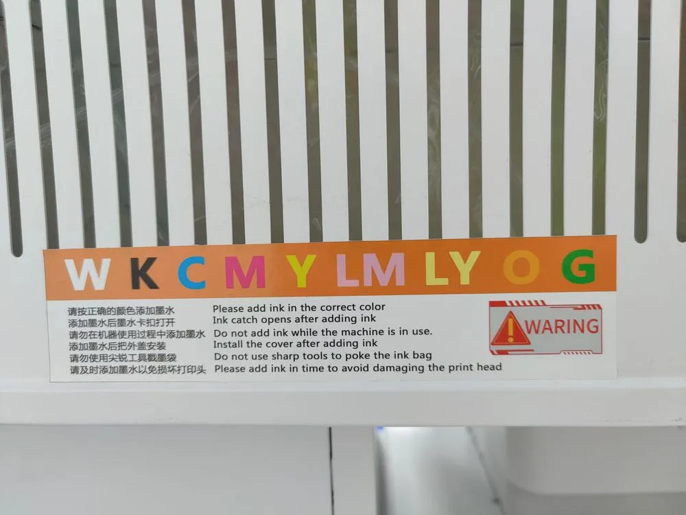 dtg330 nine-color ink cartridge area