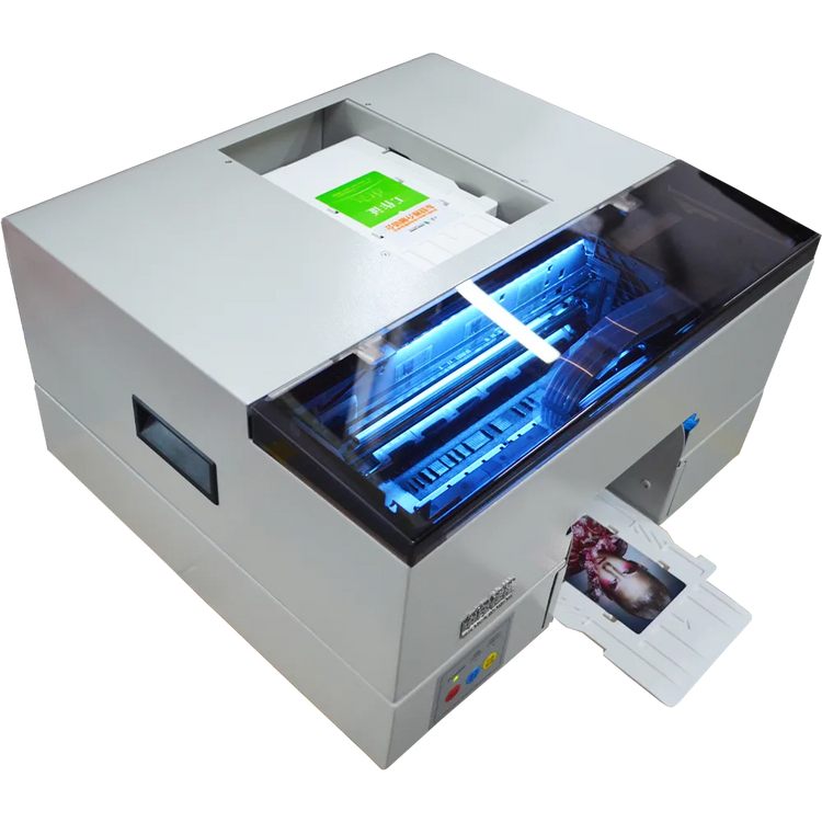 npc805 card printer side view